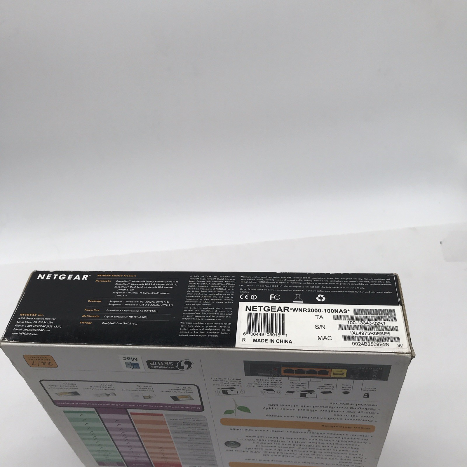NETGEAR WNR2000 Wireless-N WiFi Router 300Mbps 4 LAN Push ‘N’ Connect VPN