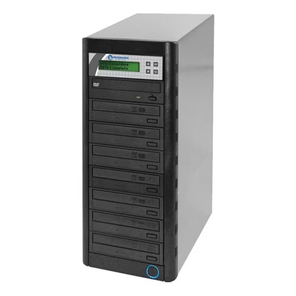 Microboards QD‑DVD‑127 1‑to‑7 CD & DVD Duplicator Tower – 24×/48× Speed, USB 2.0