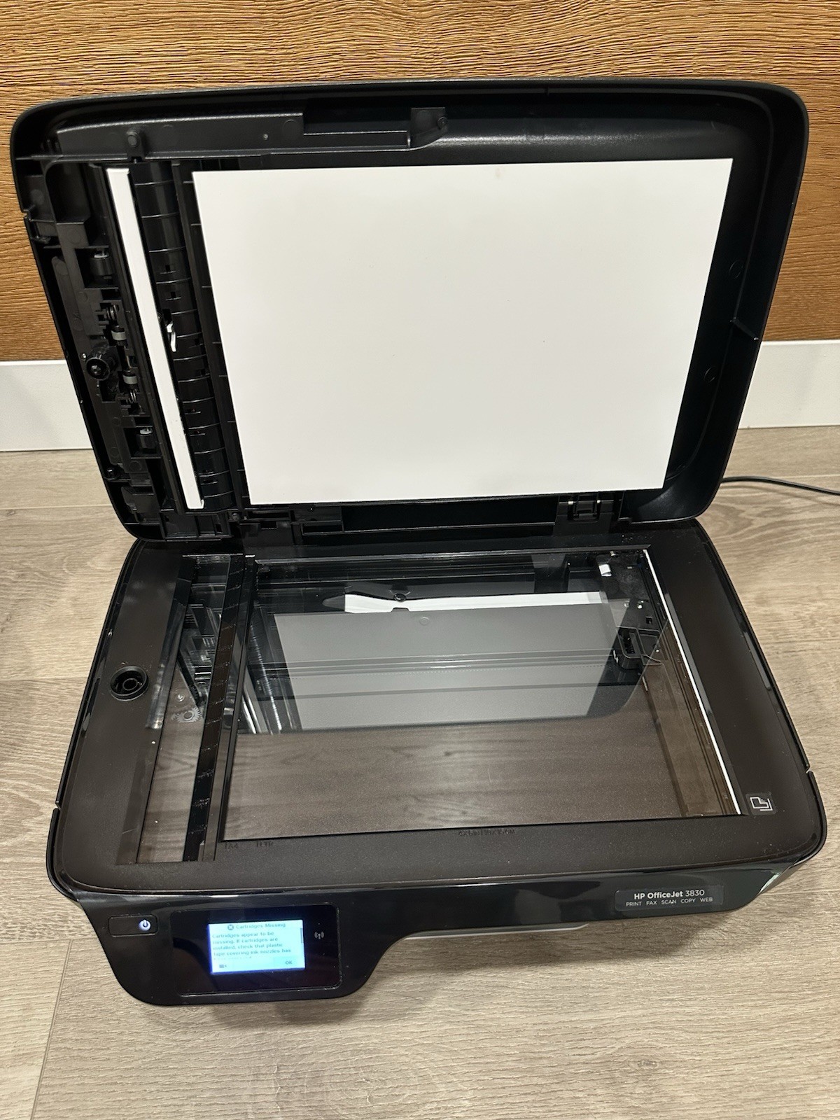 HP OfficeJet 3830 Wireless All-In-One Inkjet Printer Web Fax Needs Ink – Tested
