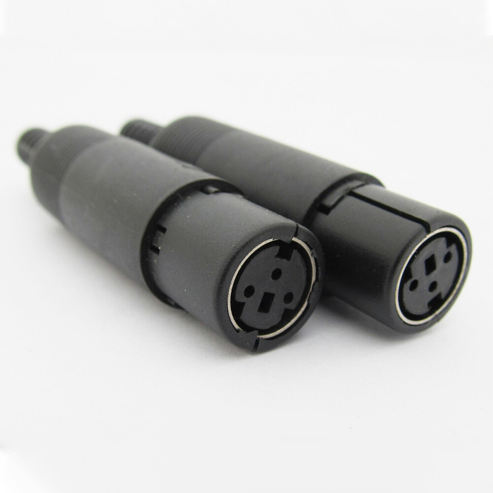 5X Mini DIN Plug Jack Connector with Black ABS Plastic Handle 3pin to 8pin