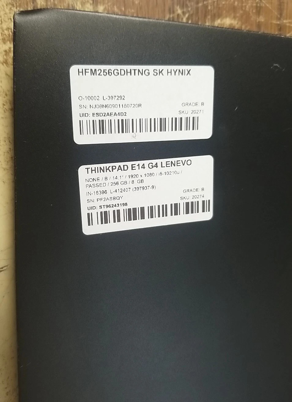 Lenovo ThinkPad E14 14″ i5-10210u – 8GB Ram, 256GB SSD.