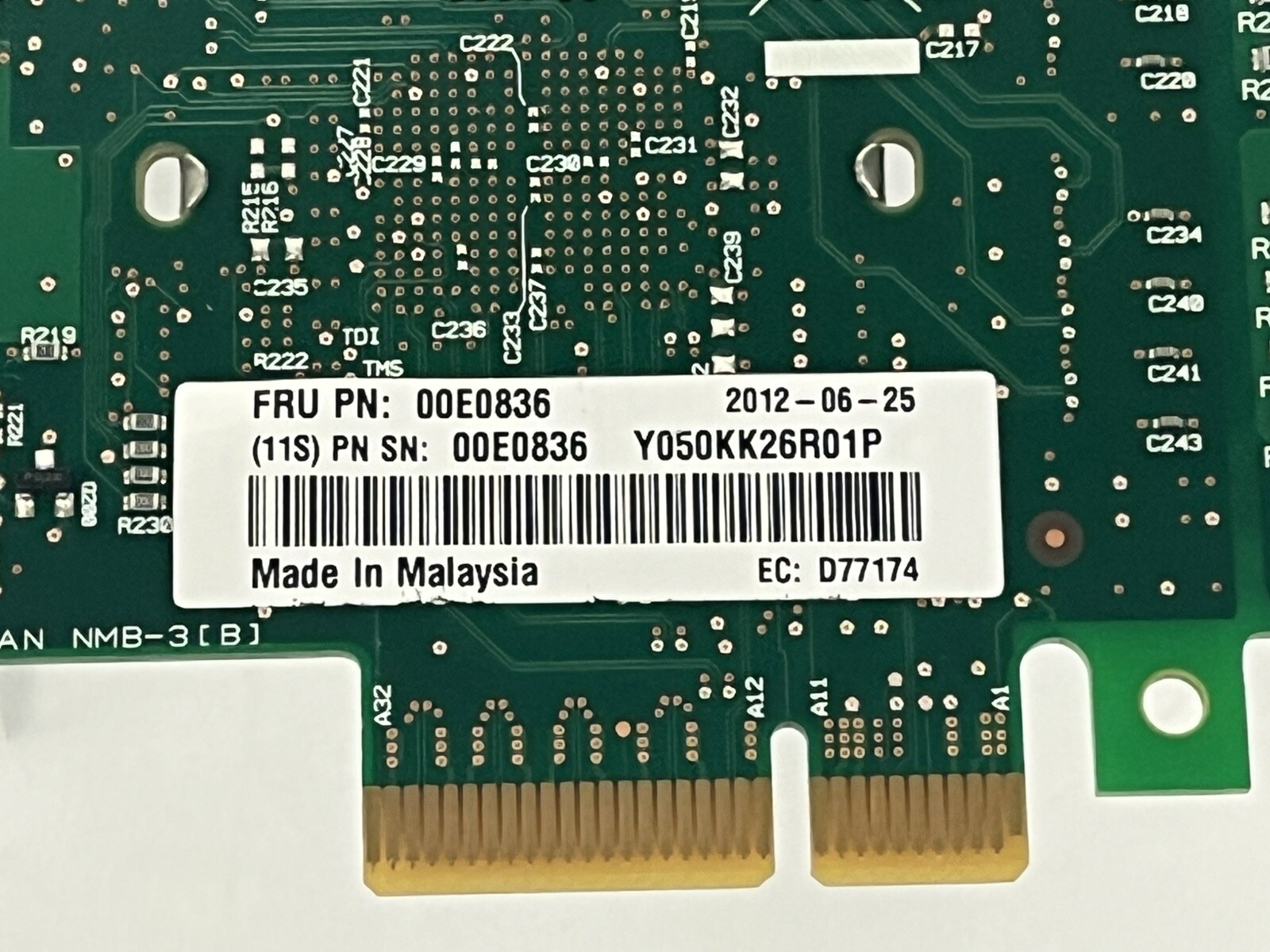 IBM 5767 Intel Dual Port 10/100/1000 1G PCIe Network Adapter 00E0836