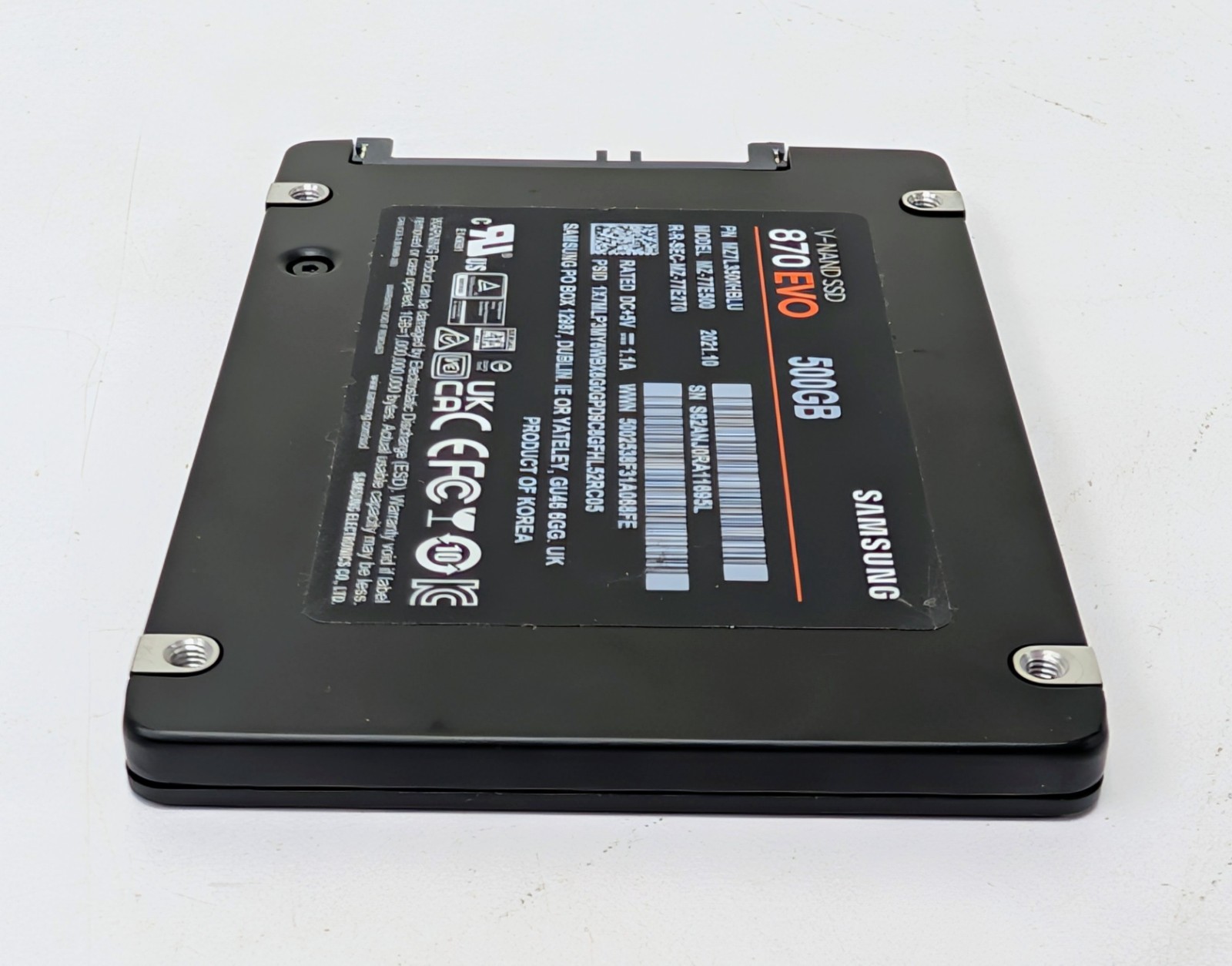 Samsung 870 EVO 500GB SATA III 2.5″ SSD 97%+ Health! MZ-77E500 Tested