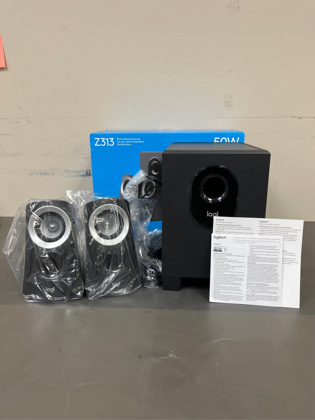 Logitech Z313 Speaker System with Subwoofer – Black (980-000382)