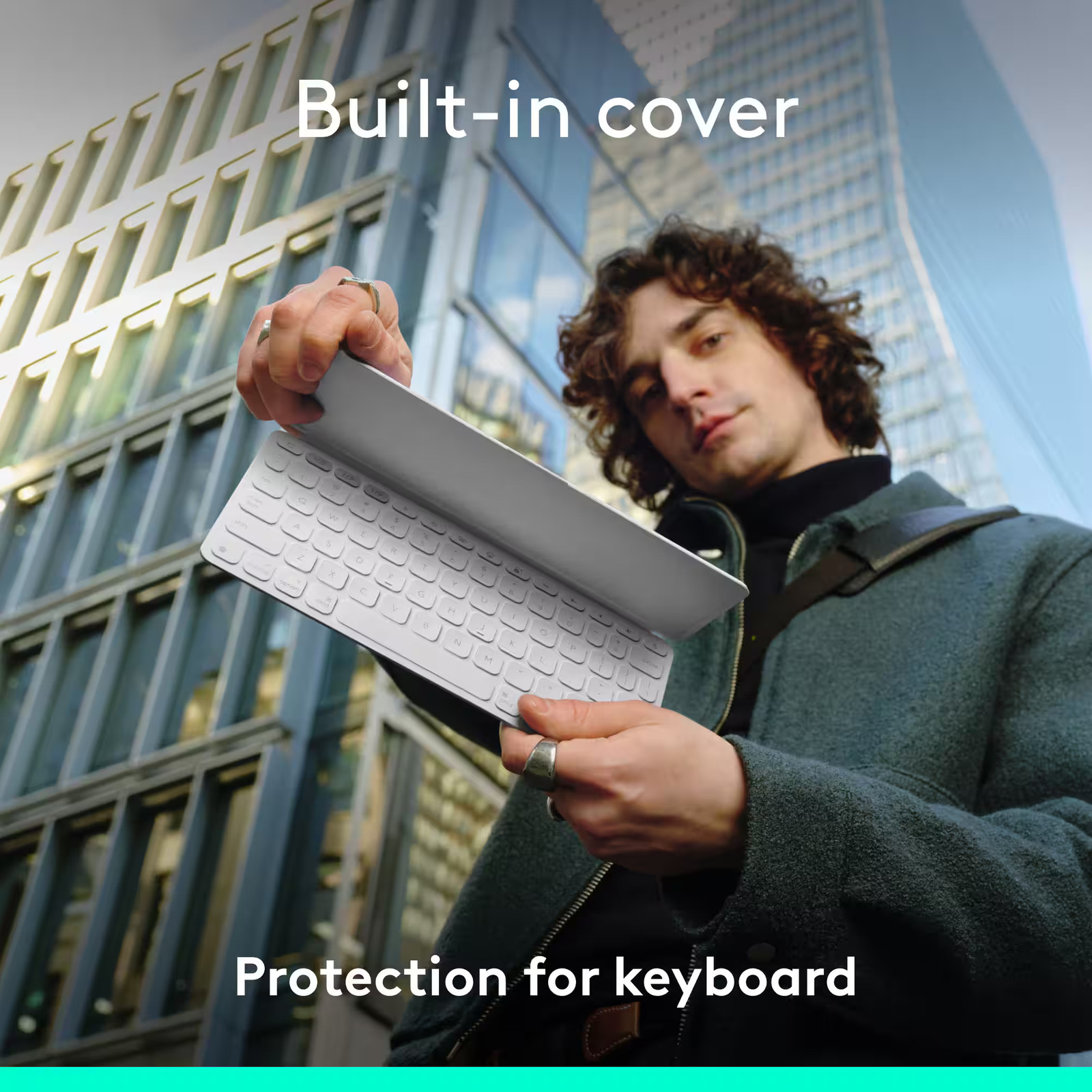 Logitech – Keys-To-Go 2 Slim Portable Bluetooth Keyboard for iPad, Mac – Gray