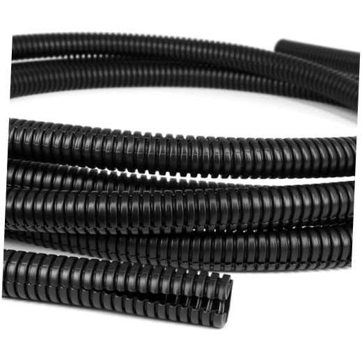Split Wire Loom Tubing,10,25ft Cord Protectors from Pets No 0.3in-10ft Black