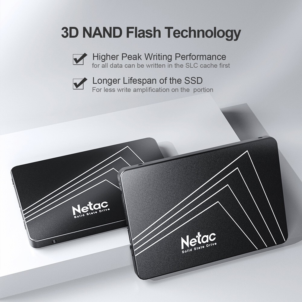 Netac 128GB SSD 2.5” SATA III 6Gb/s Internal Solid State Drive 500MB/s PC Latop
