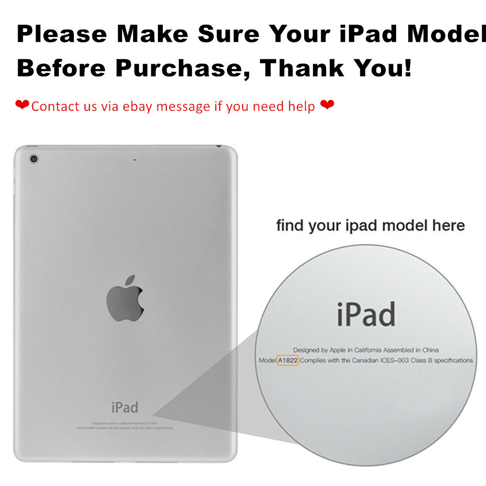 360 Rotating Leather Folio Case Cover Stand for iPad 2 3 4 Mini 4 5 Air 9.7 10.2