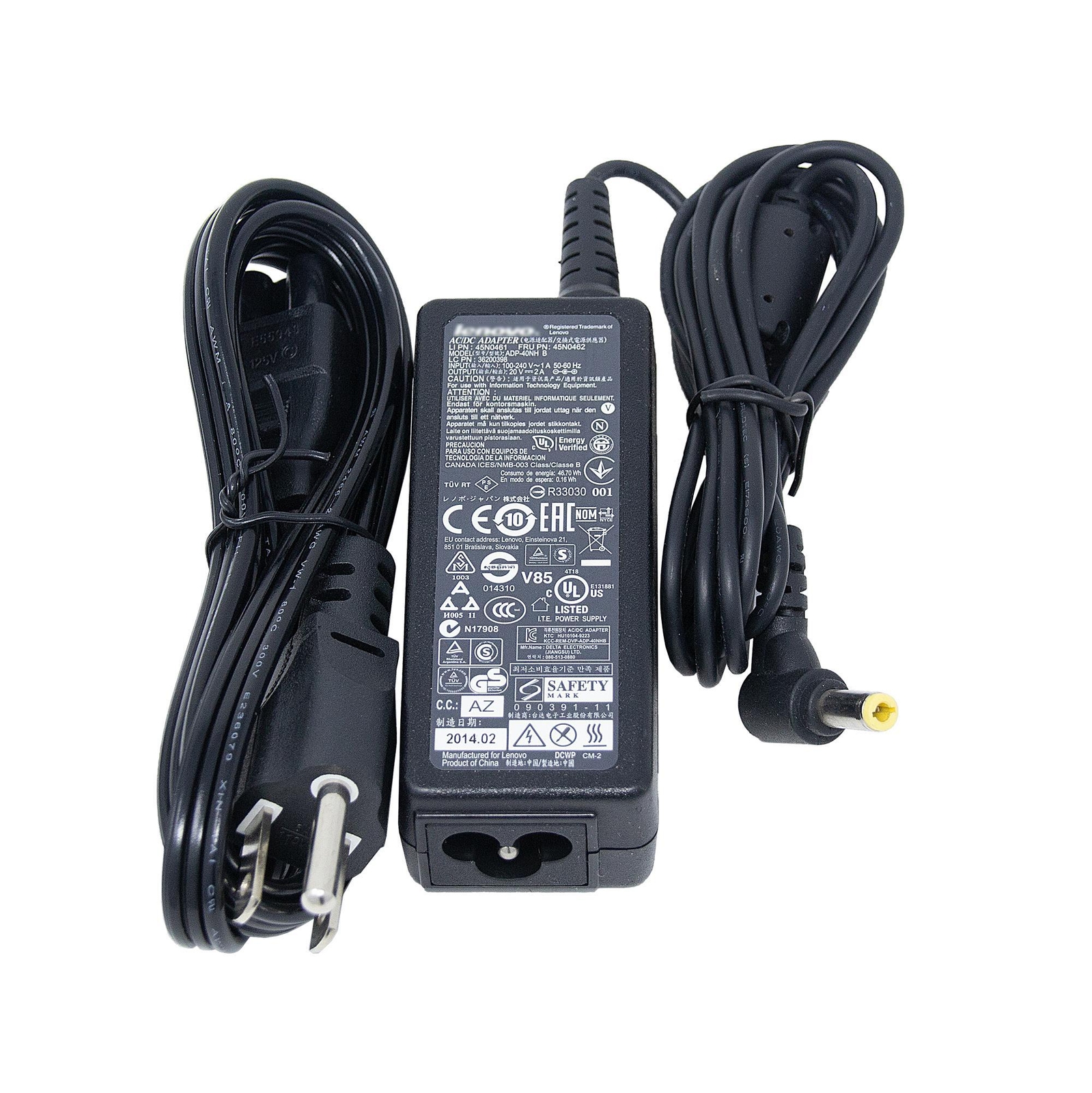 LENOVO 5.5/2.5mm 20V 2A 40W Genuine Original AC Power Adapter Charger