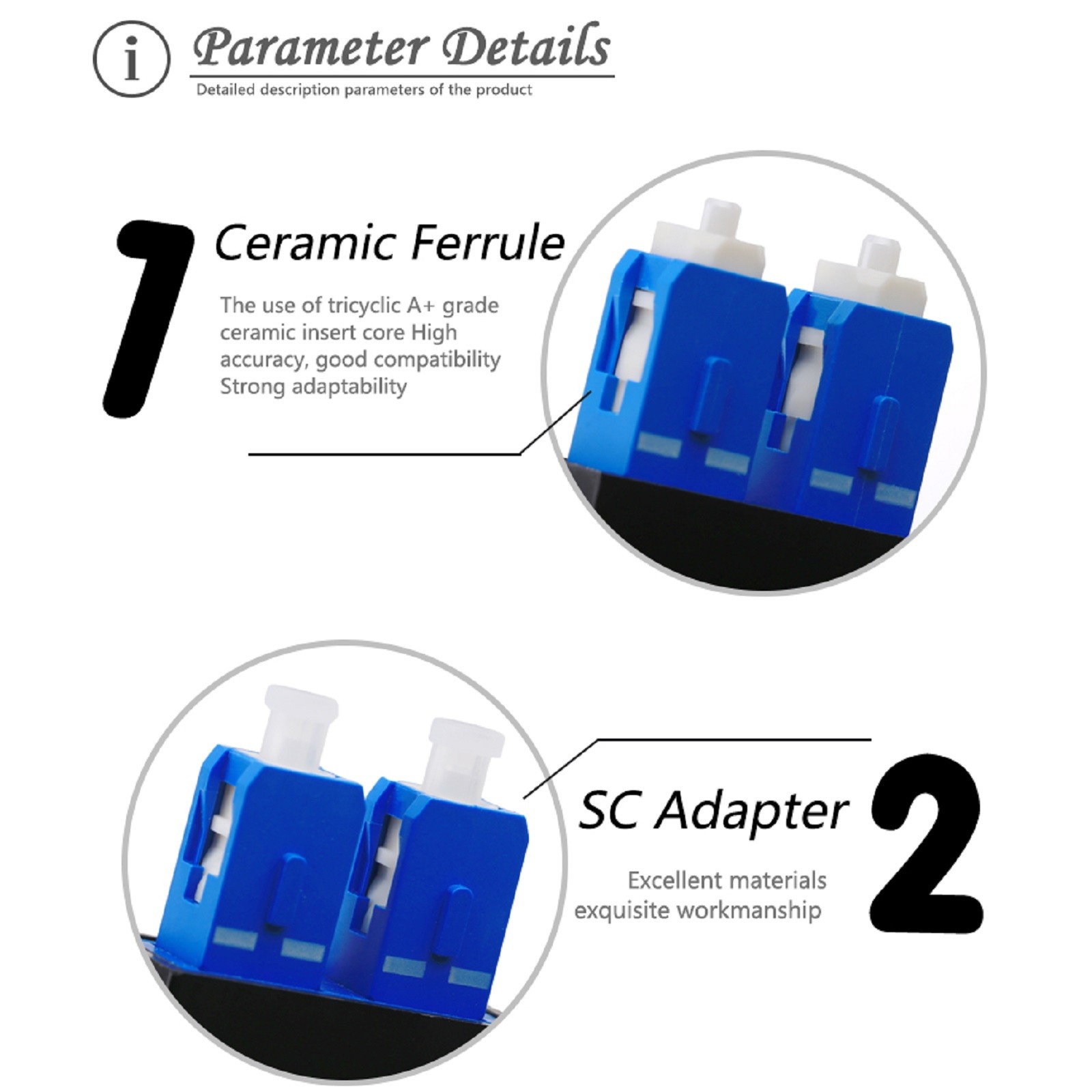 SC/UPC 9/125 Single Mode Loopback Fiber Optic Tester Optical Adapter Connector