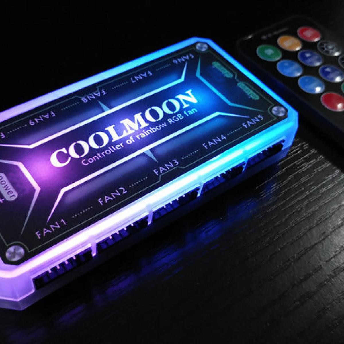 RGB Fan Controller Remote Control Computer Case 12V PC Cooling Chassis Fan Hub N