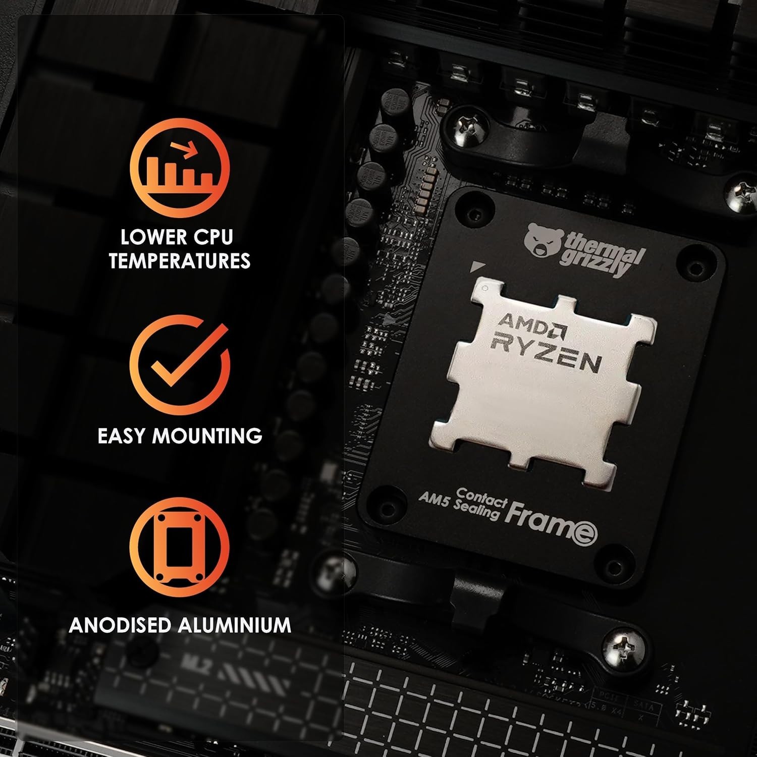 Thermal Grizzly AM5 Contact Frame & CPU Guard for Ryzen 7000 + Aeronaut 1g