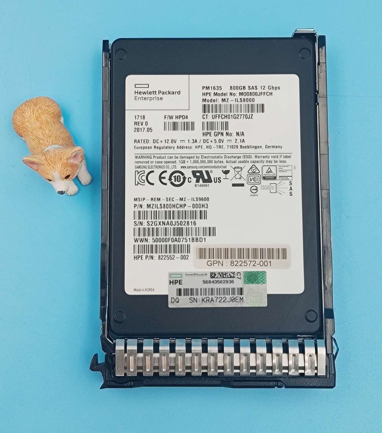 HPE 800GB 12G SAS 2.5″ MU SC SSD PM1635 822572-001 822786-001 822552-002