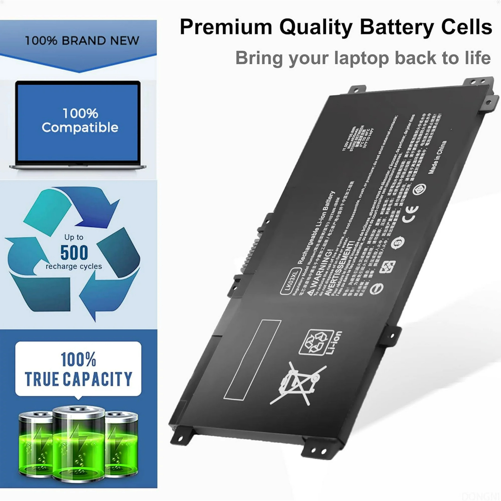 New Battery for HP Envy X360 15m-cp0xxx 15m-cp0011dx 15m-cp0012dx 15m-cp0012dx