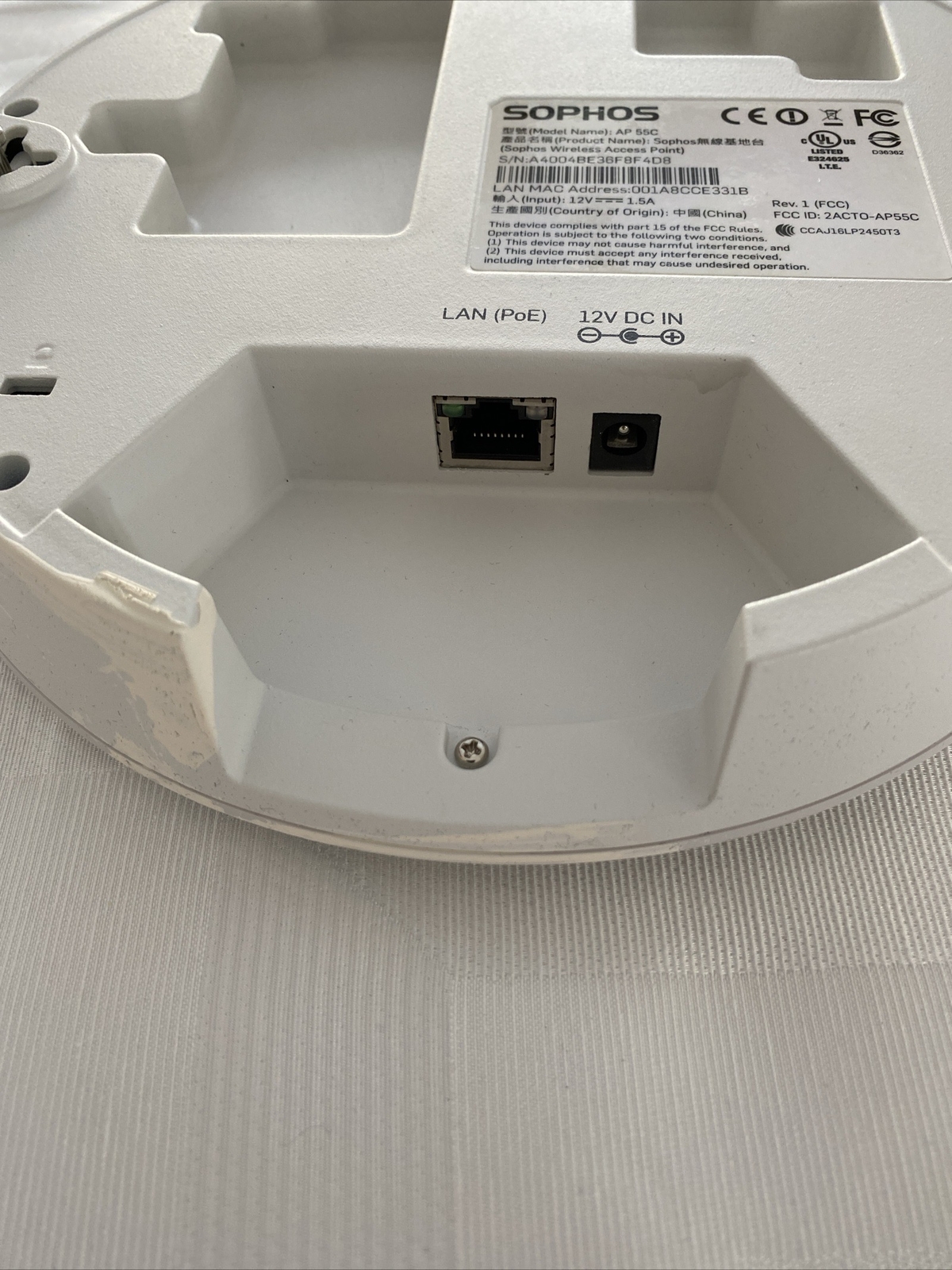Sophos Wireless Access Point 55C hardware