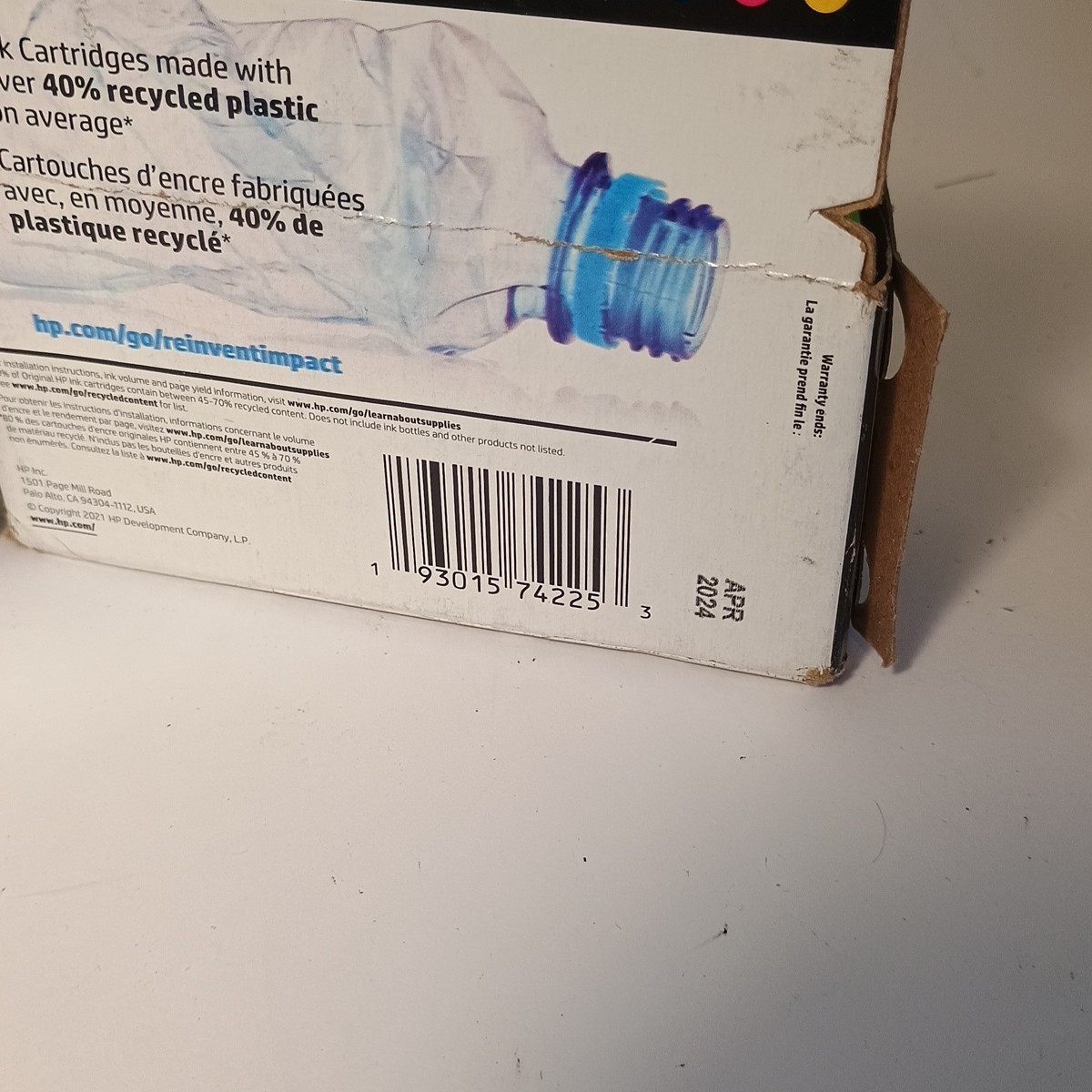 HP 962 Tri-Color Ink Lot Of 2 Boxes Cartridge Expiration May 2024 And April 2024