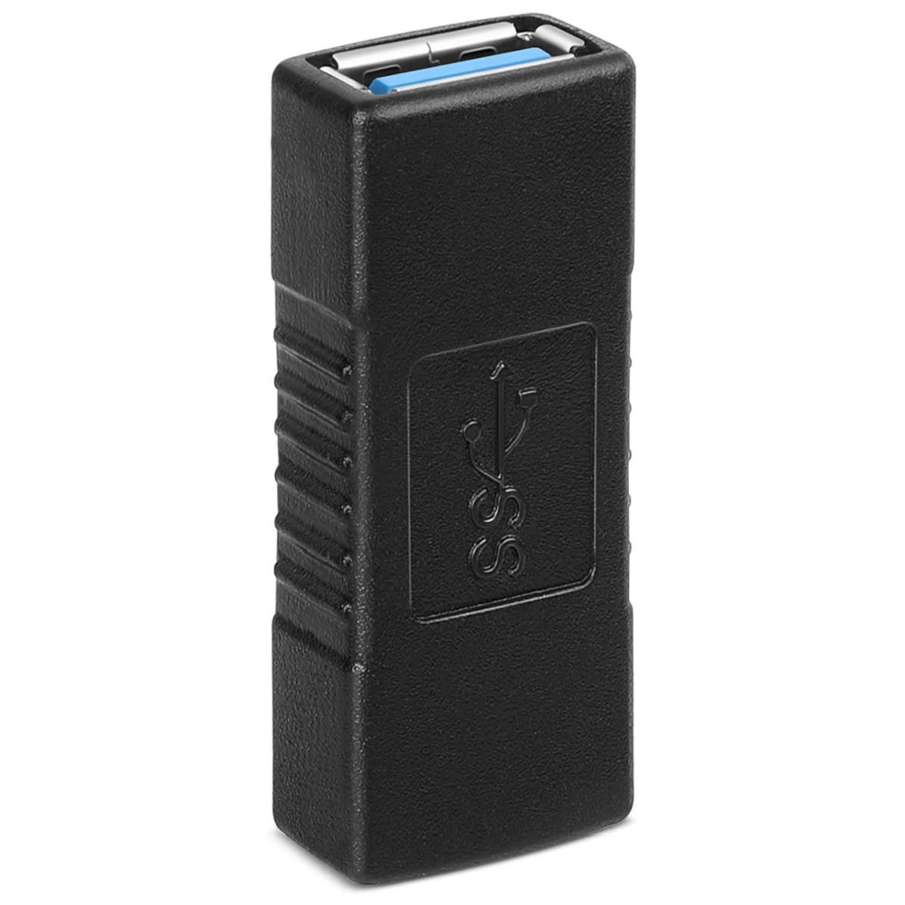 USB 3.0 Type A Female to Female Extension Connector Adapter F/F, Black