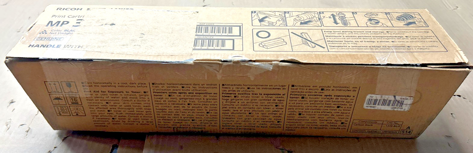 Genuine Ricoh 842124 (841993) Black Toner for IM 2500 / IM 3500 / MP 2554SP