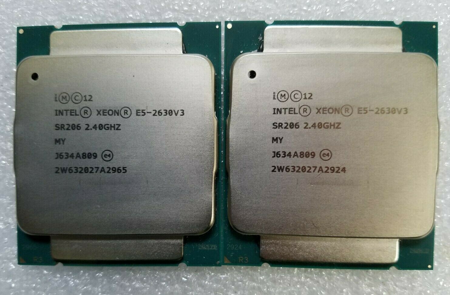 Lot 2 Intel Xeon E5-2630v3 SR206 8-Core 2.40GHz 8.00GT/s 20MB LGA2011-3