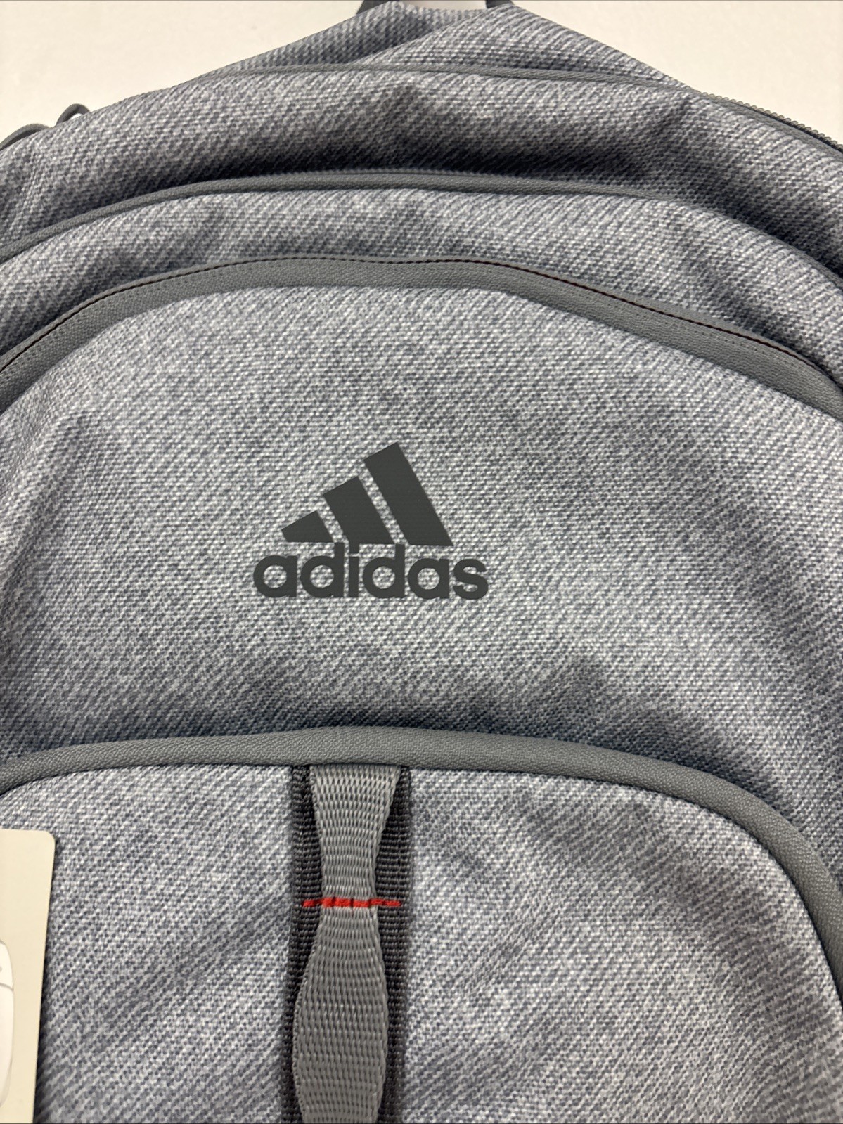 adidas Prime Backpack for Work, One Size, Twill Grey/Grey/Better Scarlet/2