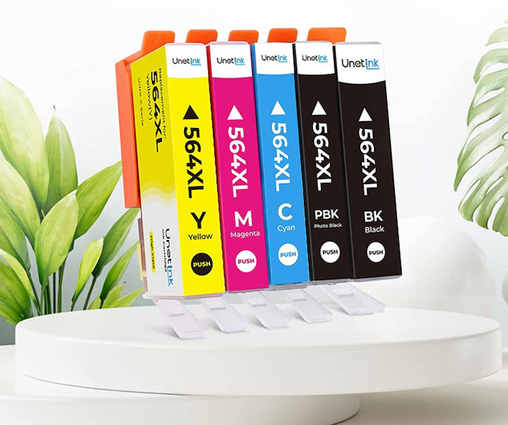 564 564XL 5PK Ink Cartridges For HP DeskJet, OfficeJet, and Plus Printer