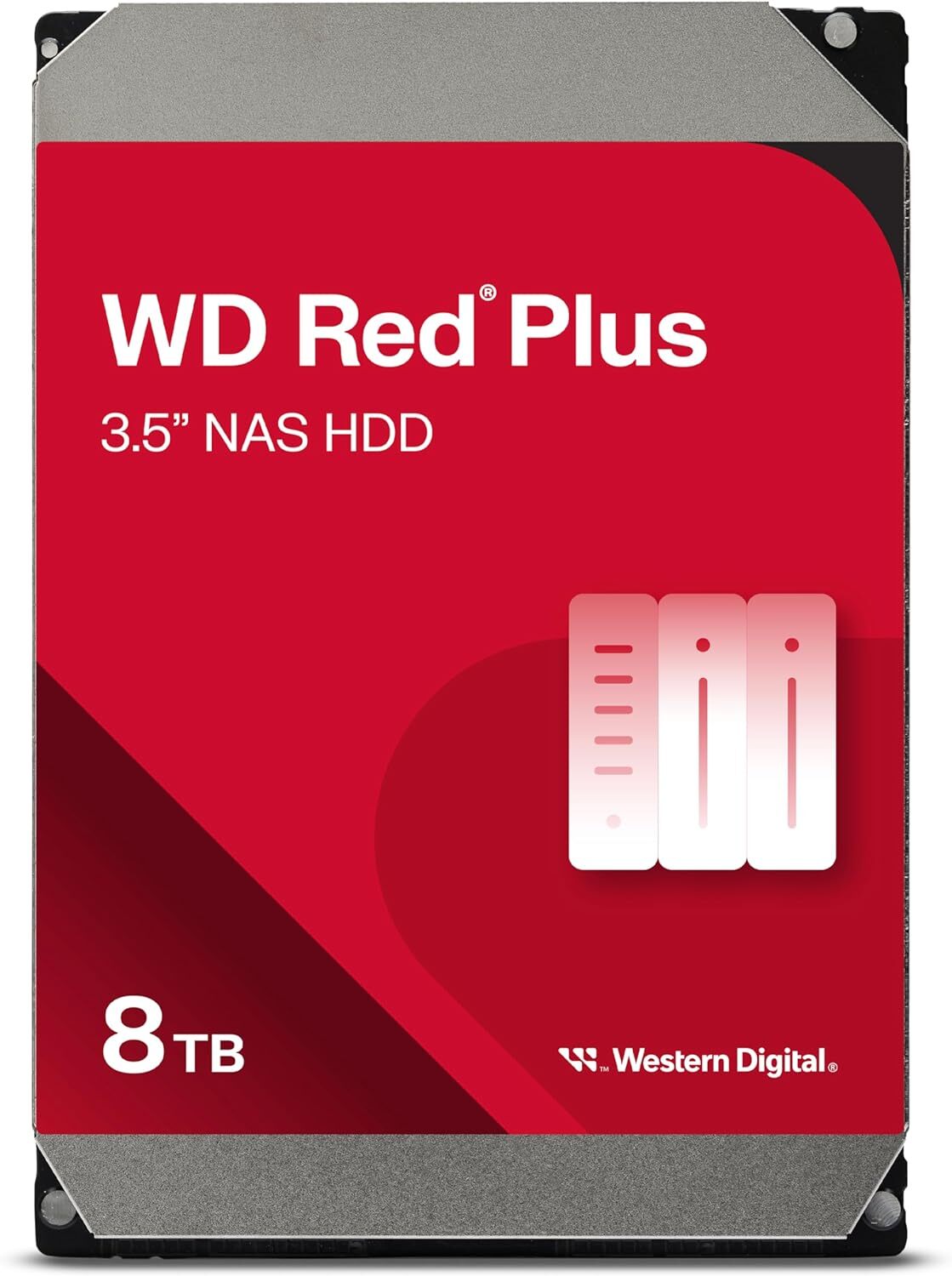 WD WD80EFPX 8TB WD Red Plus NAS Internal Hard Drive HDD – 5640 RPM, SATA 6 Gb/s