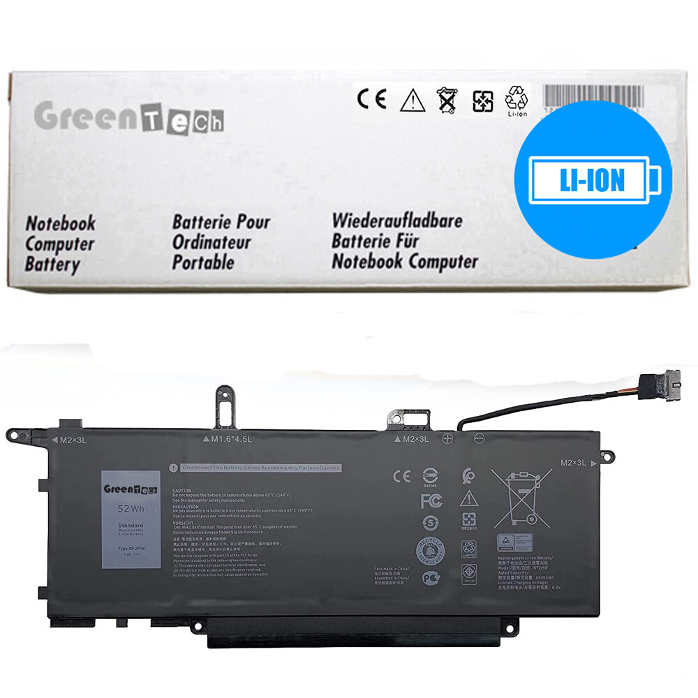 GREENTECH NF2MW BATTERY FOR LATITUDE 7400 2-IN-1 9410 2-IN-1 52WHR 85XM8 41M98