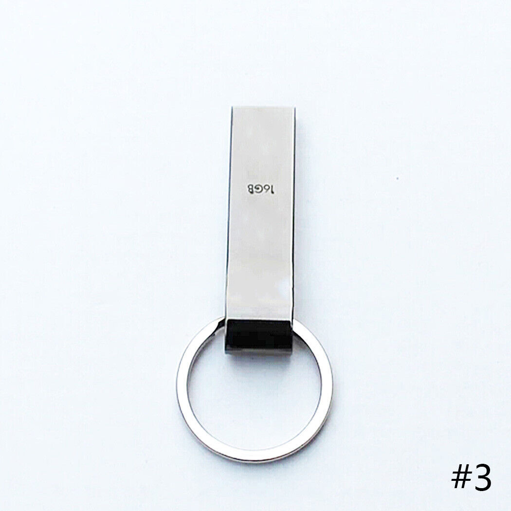 Lot 50PCS 1/2/4/8/16GB Key Ring USB Flash Drive Metal Memory U Stick Custom Logo
