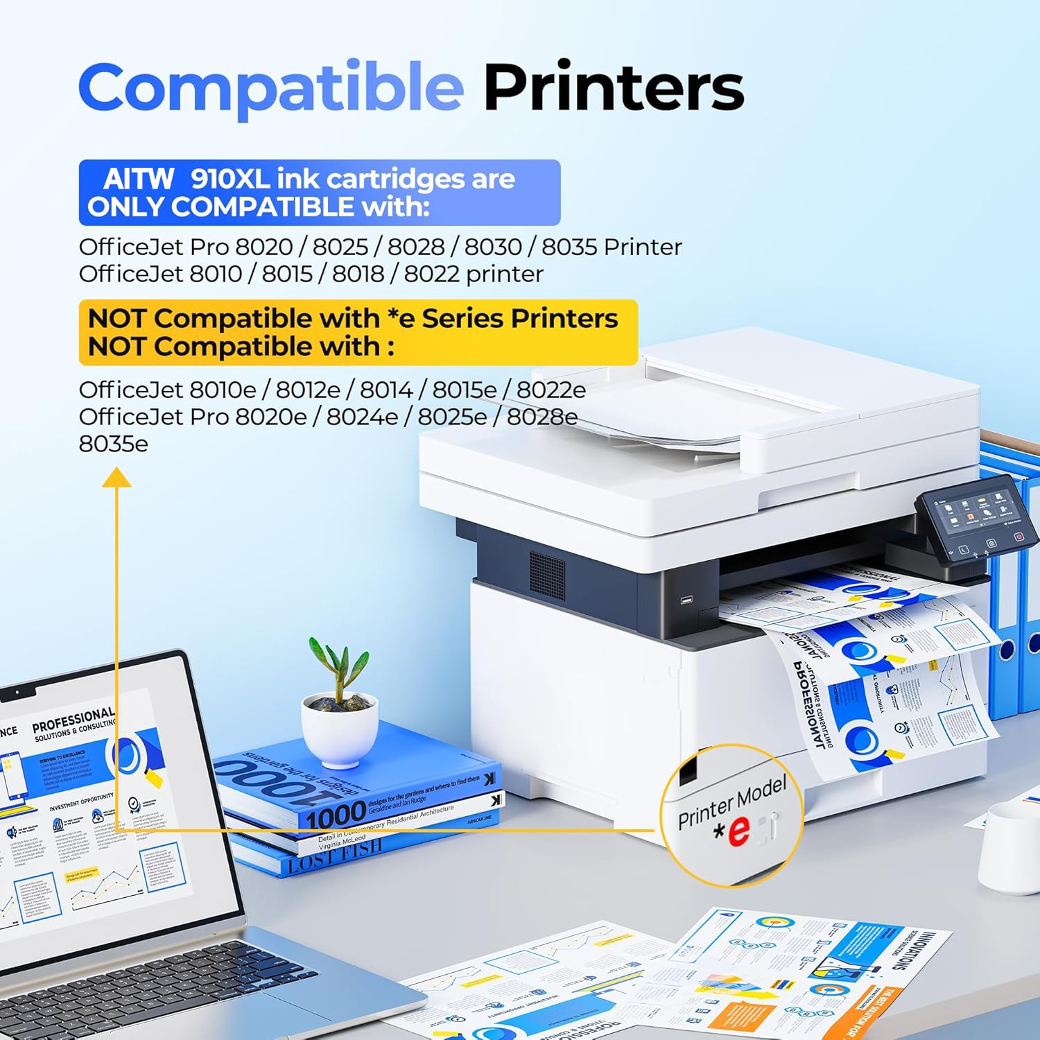 4 PK 910XL Ink Cartridge for HP OfficeJet 8018 8022 Pro 8020 8024 8025 8028 8035