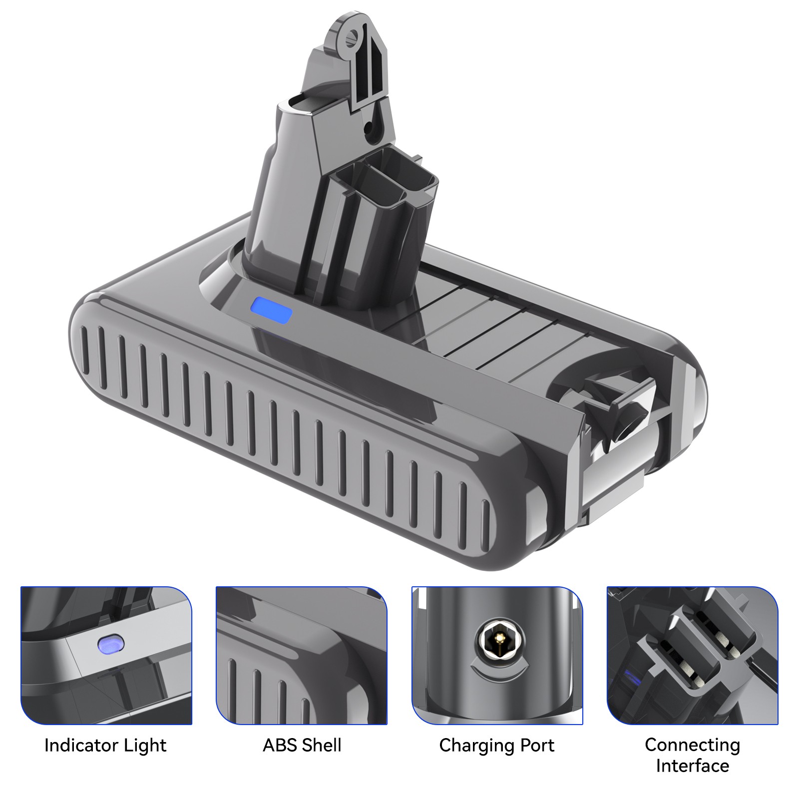 For Dyson Battery V6 DC58 DC61 Motorhead Absolute Handheld Cleaner 5.5Ah Battery