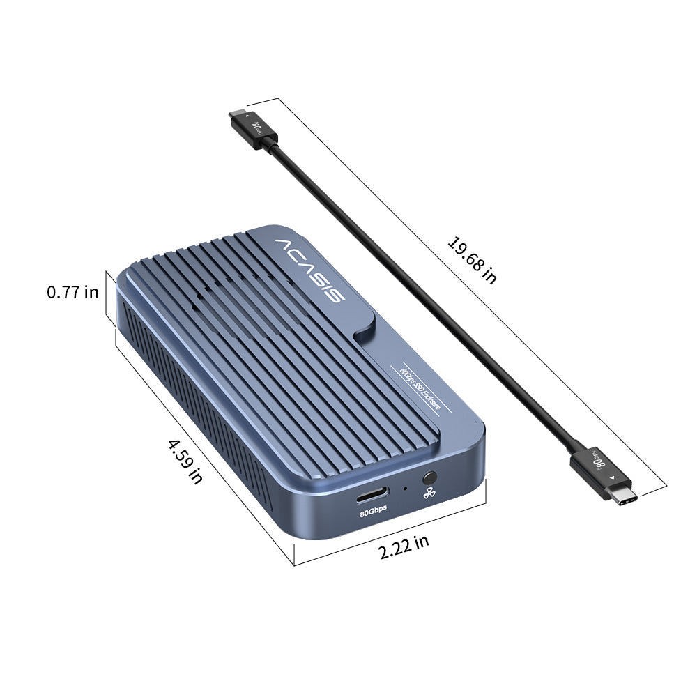 ACASIS 80Gbps Thunderbolt 5 NVMe SSD Enclosure for MacBook Pro USB4 PD