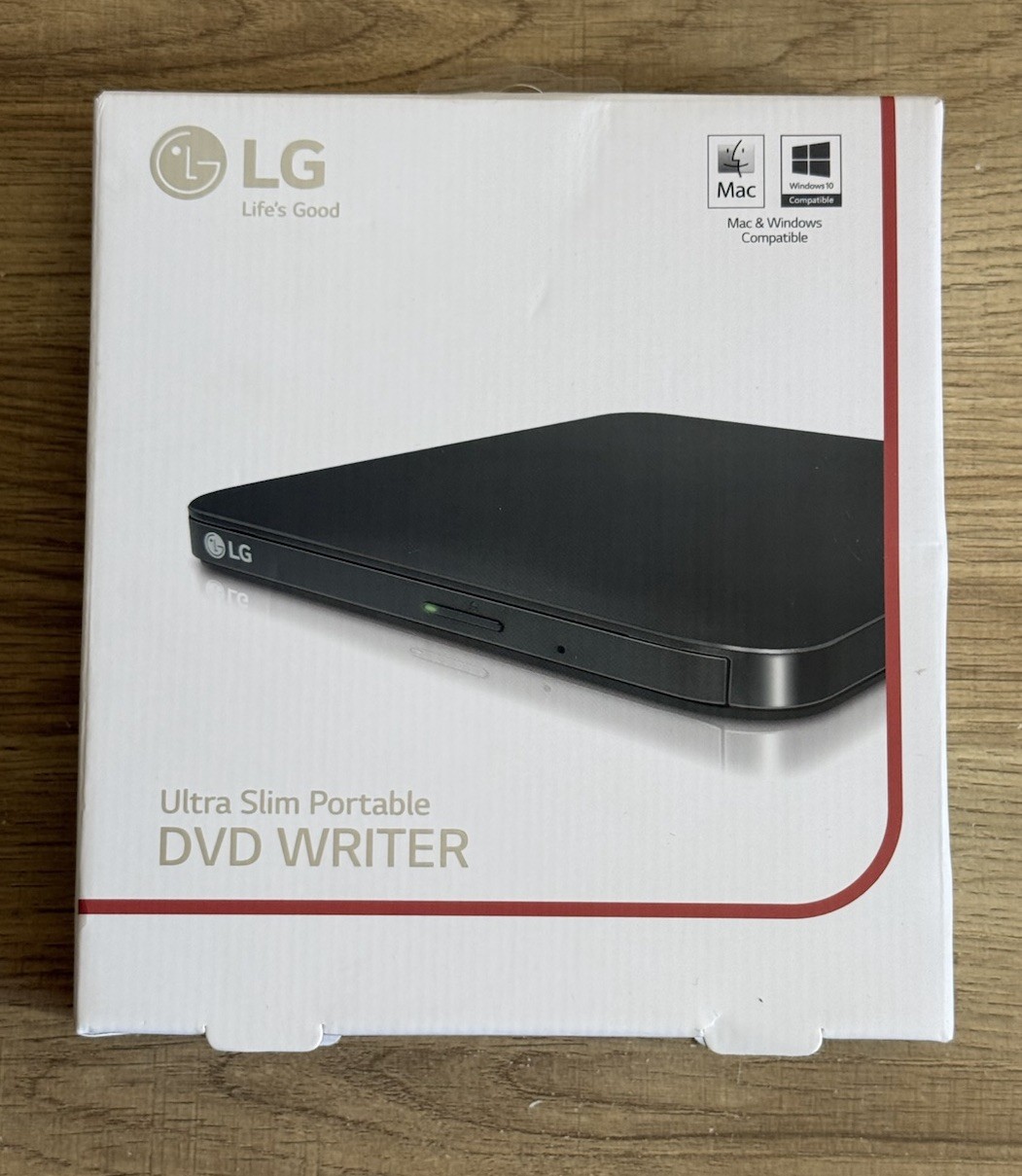 LG Ultra Slim Portable DVD Writer – PC/Mac – Black SP80NB80