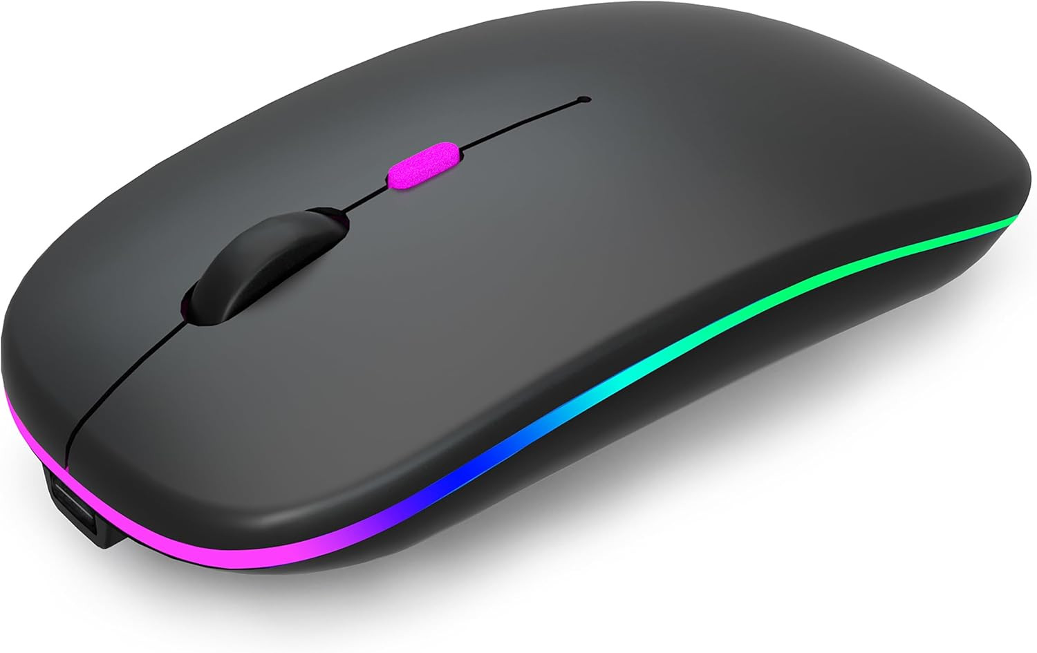 Wireless Bluetooth Mouse, Rechargeable, Dual Mode, Silent, Slim for PC, Mac, iPa