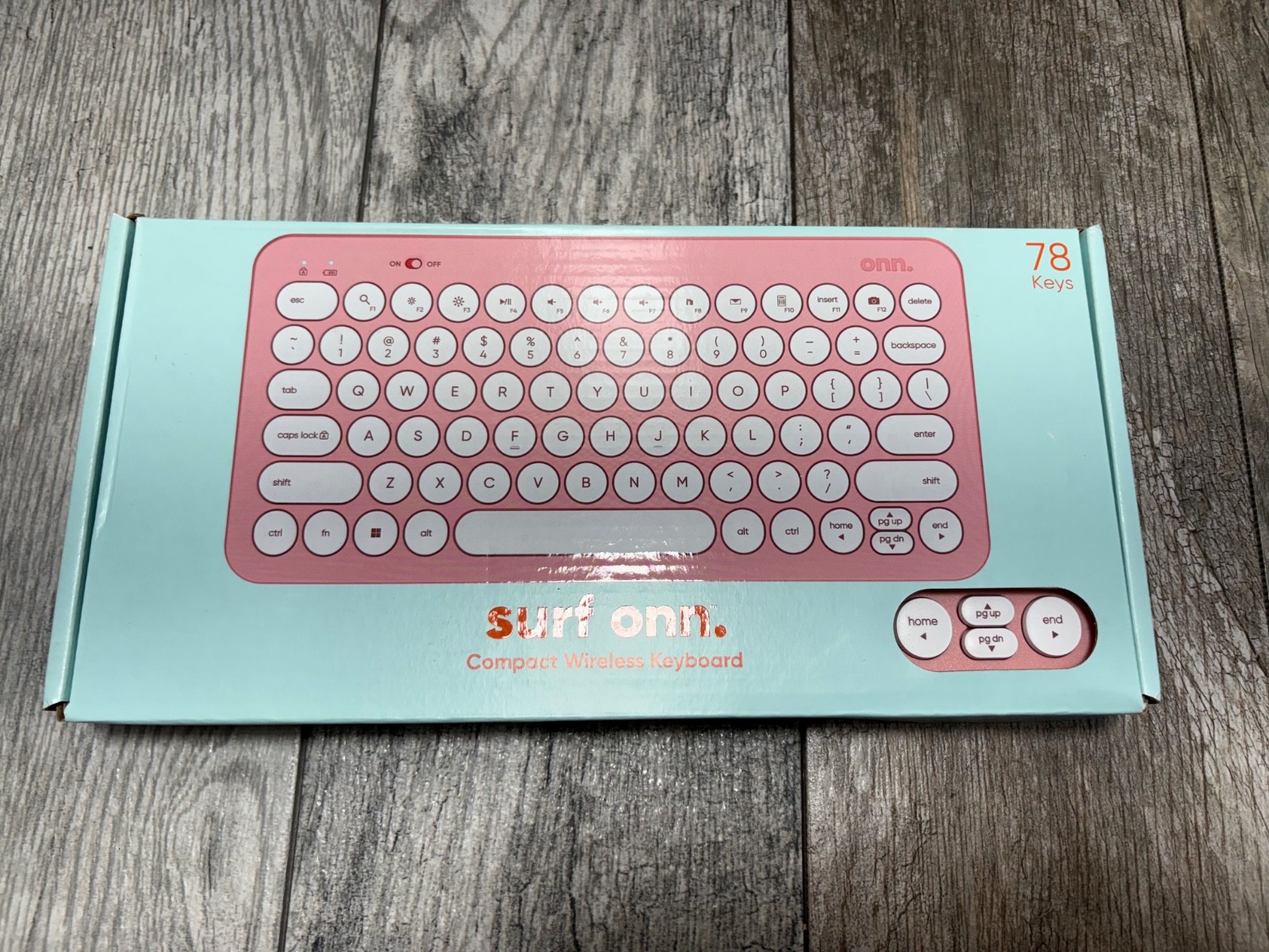 Surf Onn 78 Keys Compact Wireless Keyboard Damaged Box Pink Keyboard