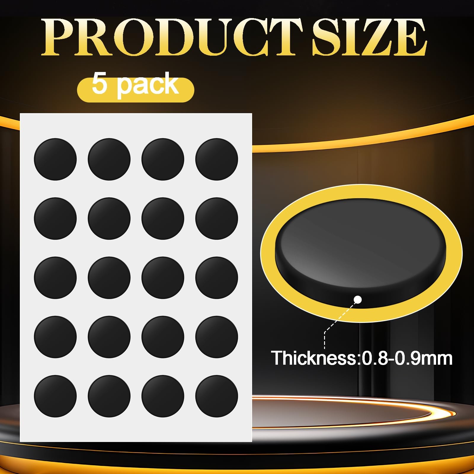 Feifeiya 100 Pcs Speed Mouse Skates, Offers 2.56 x 2.76 inches, Black