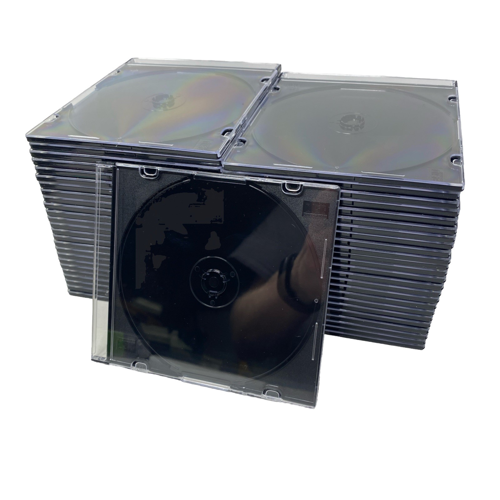 Lot Of 50 ULINE Black CD Jewel Case Standard Slimline Bulk Unused 7767