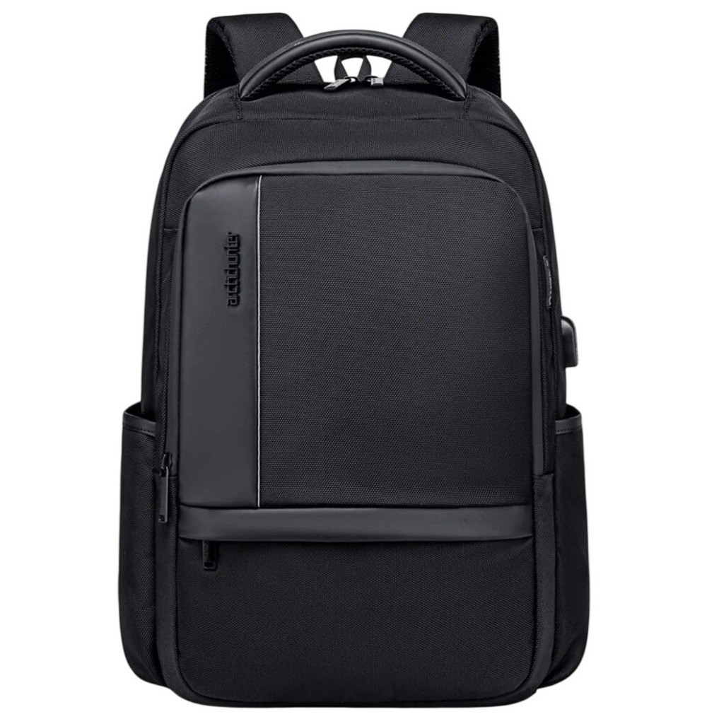 Arctic Hunter B00120C Black Laptop Backpack USB Charging Port Travel Bag