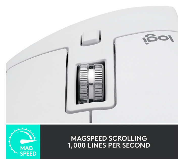 Logitech MX Master 3S Wireless Performance Mouse w/Ultra-fast Scrolling Pale Gra