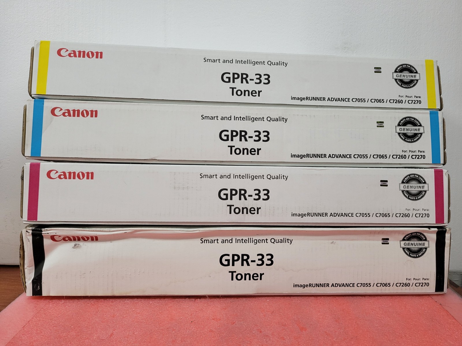 Genuine Canon GPR-33 Toner Set Black/Cyan/Magenta/Yellow OEM *NEW* | T198DS