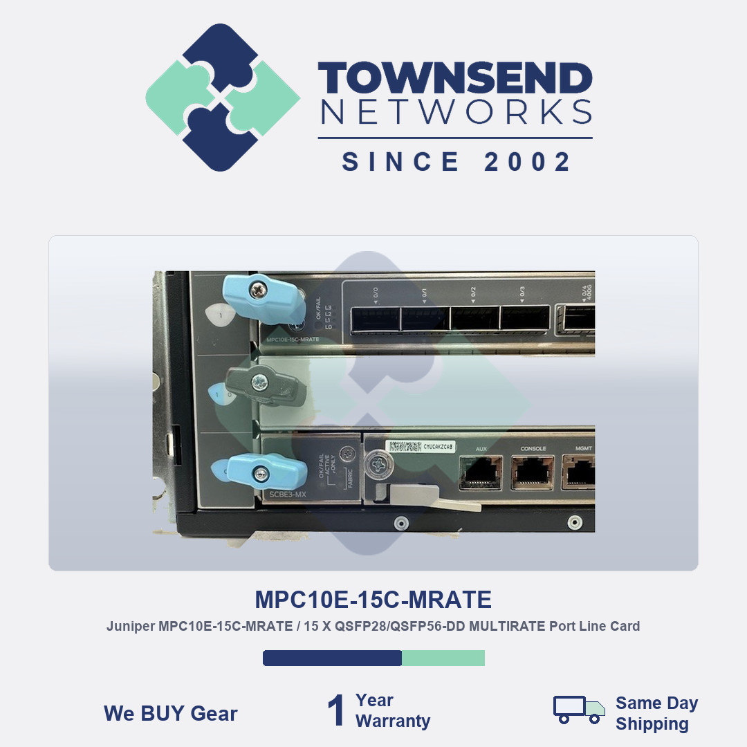 Juniper MPC10E-15C-MRATE / 15 X QSFP28/QSFP56-DD MULTIRATE Port Line Card