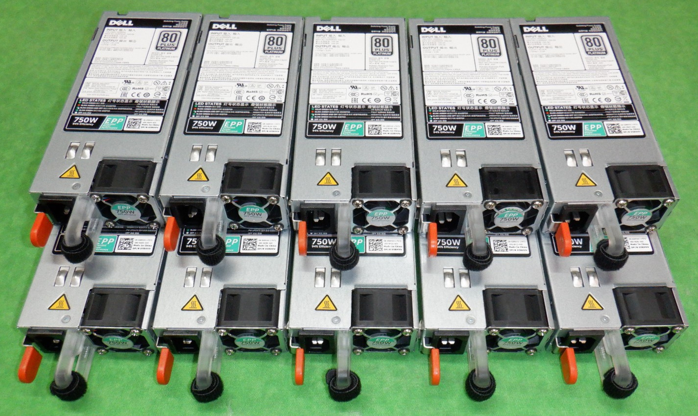 Dell 750W EPP 80 PLUS PLATINUM Power Supply R630 R730XD R740 LOT OF 10