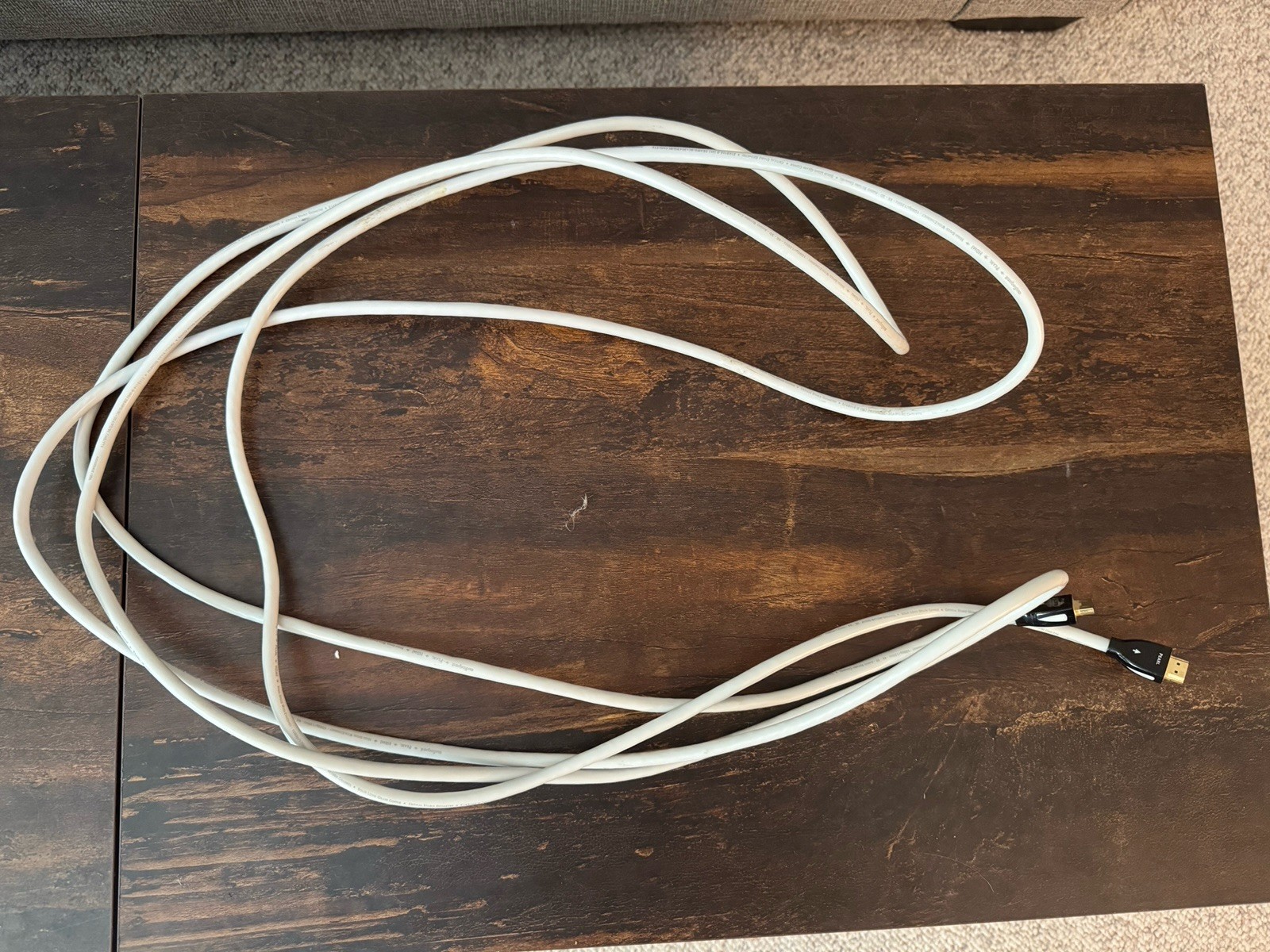 Pearl HDMI Cable 10ft White HDMI Standard Male to Male Gold Plated