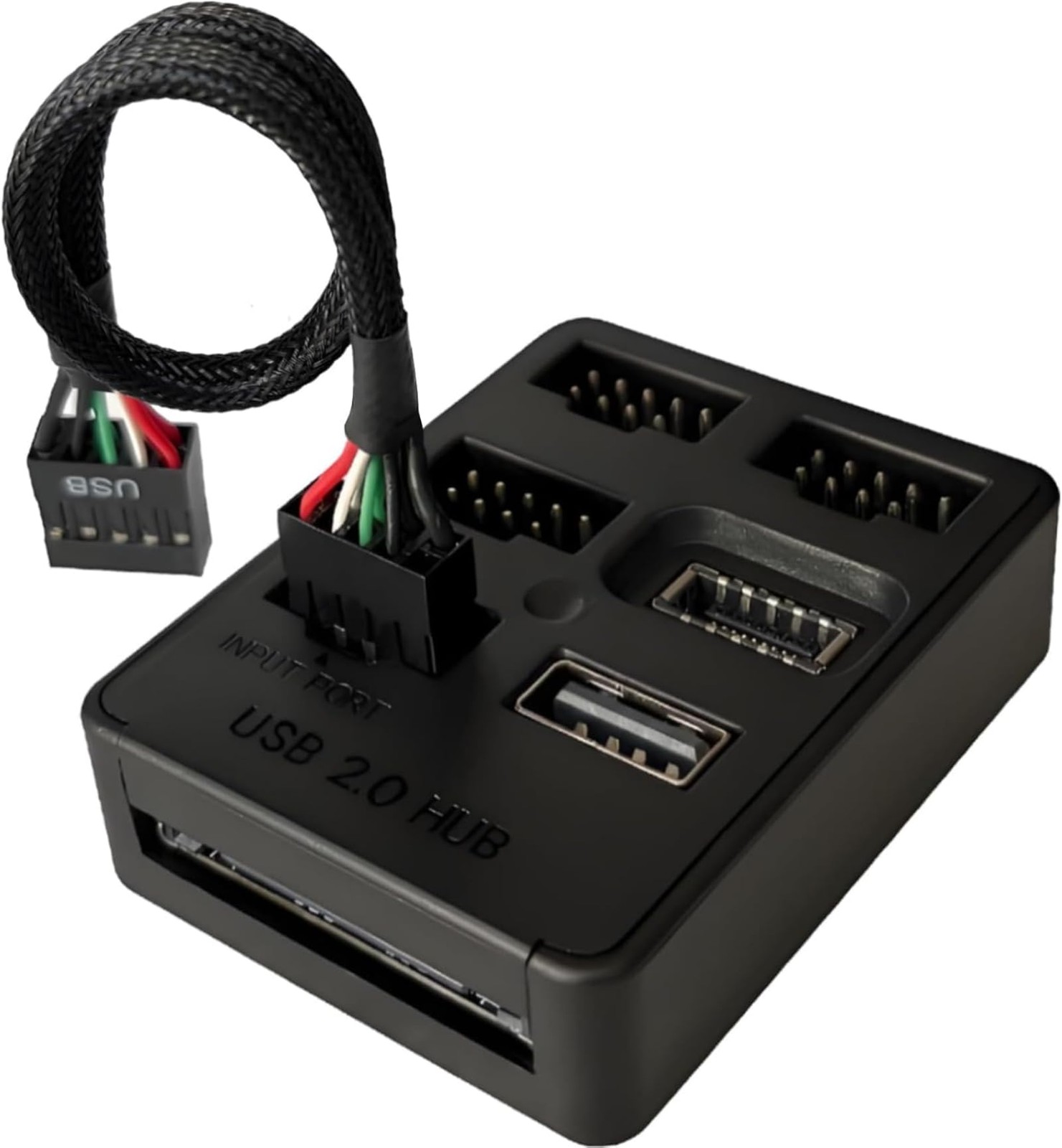 5 Ports Internal USB Hub, Motherboard 9pin USB 2.0 Header Splitter, USB 2.0 t…