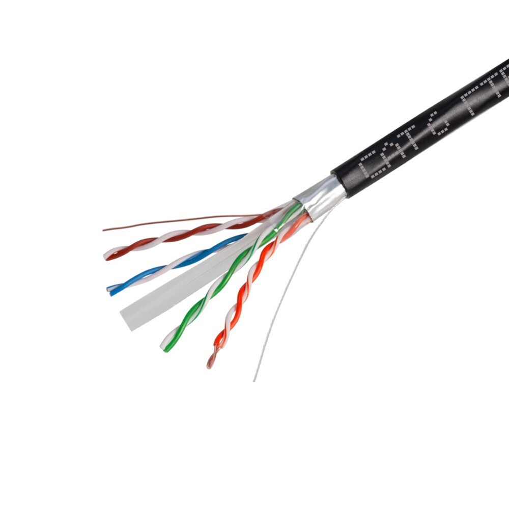 CAT6 Outdoor Cable FTP 23AWG Ethernet Solid Wire UV Rated Direct Burial 1000FT