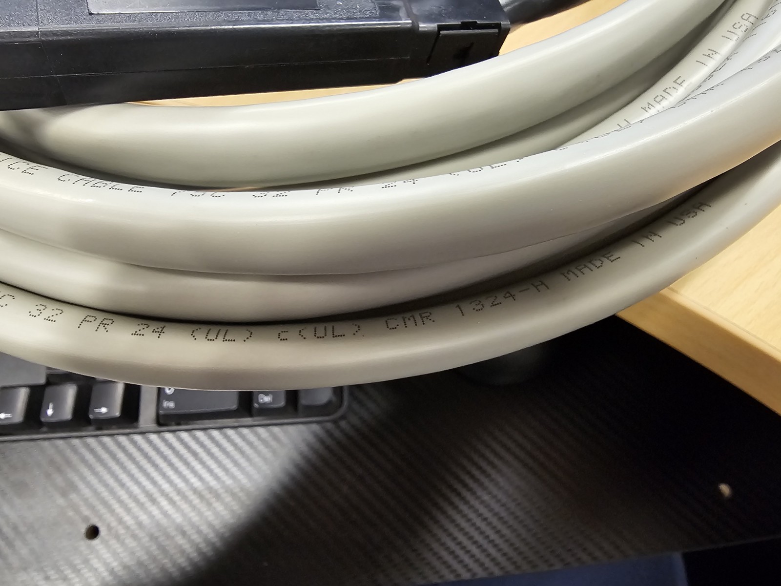 32 Pair 24 AWG Shielded DS1 Trunk Cable Male to Male 30 ft