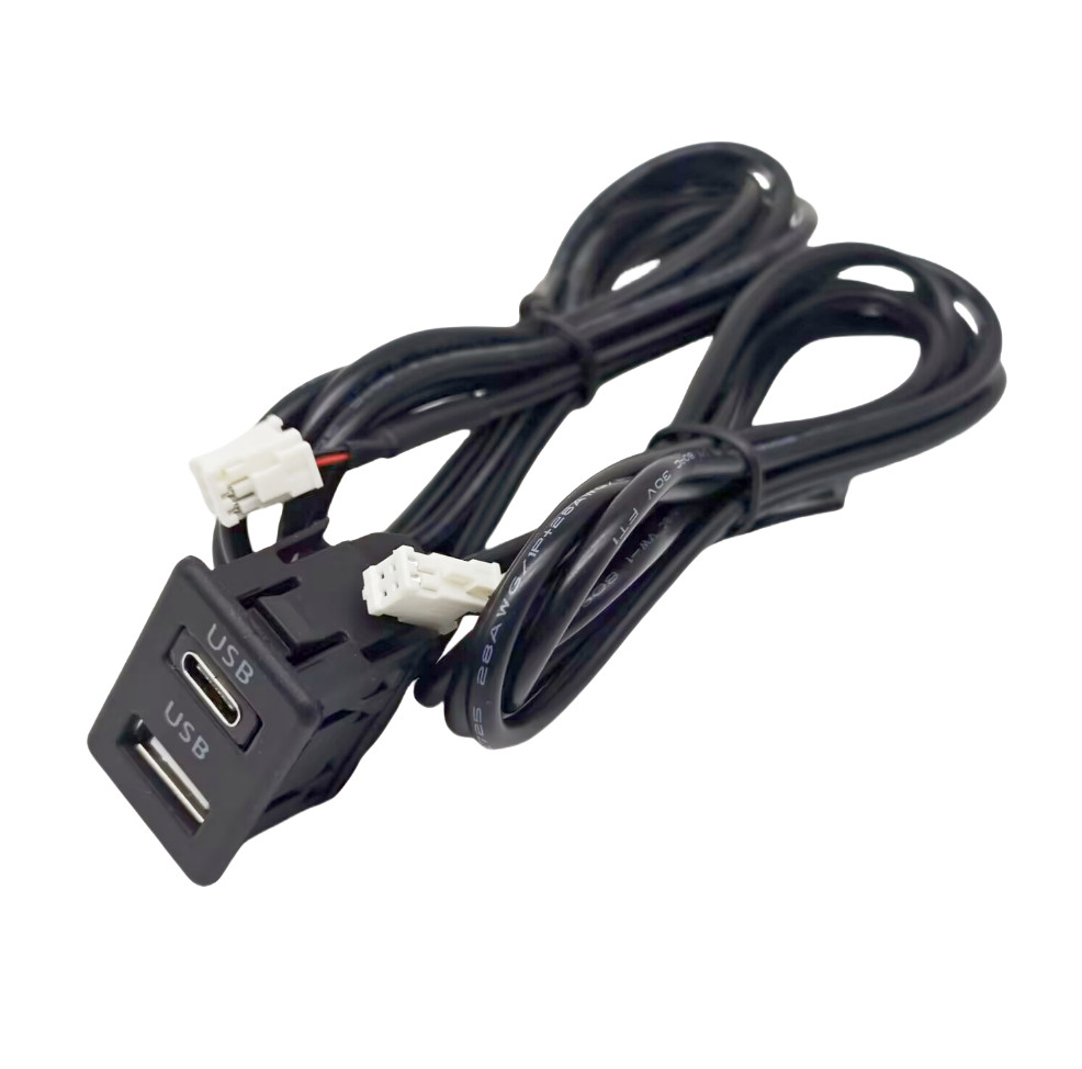 Car Android Navigation TYPE-C USB Port Panel Interface Extension Cable Adapter