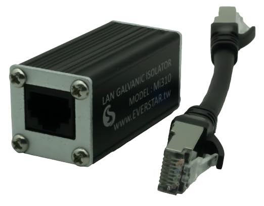 EverStar New MI-310 Metallic Housing Ethernet Galvanic Isolator Black/Silver