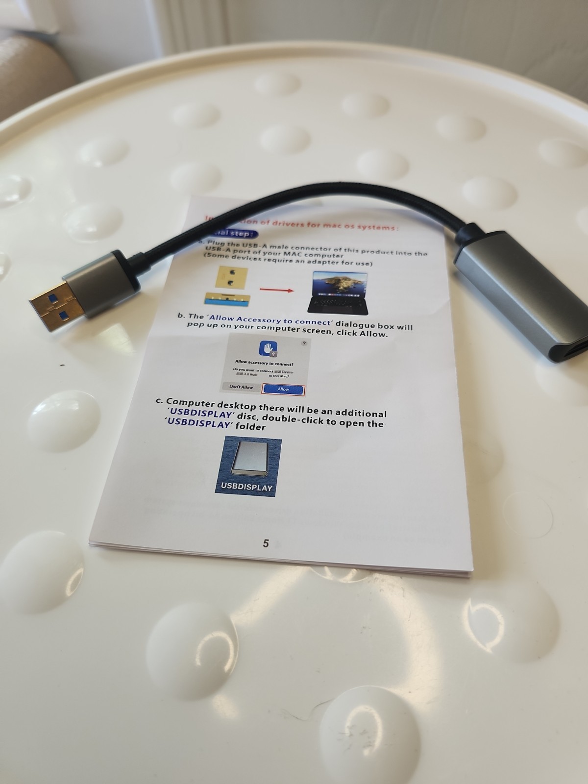 USB 3.0 to HDMI adapter, commonly used to connect a computer