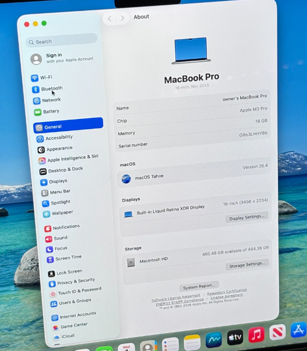 Apple MacBook Pro 2023 MRW43LL/A Apple M3 Pro 4.05GHz 18GB RAM 512GB SSD 16.2″