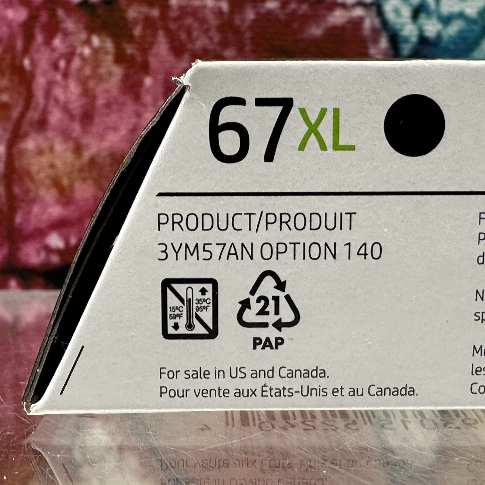 HP 67 XL Black Original Ink Cartridge Genuine Printing 2X More Pages Sealed NEW!